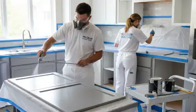 Professional cabinet painting service in Fort Collins, CO for durable kitchen cabinet refinishing