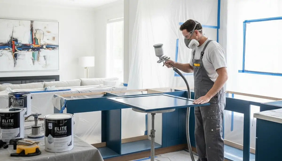 Cabinet painting service for kitchens in Fort Collins, CO by Fort Collins Paint Pros
