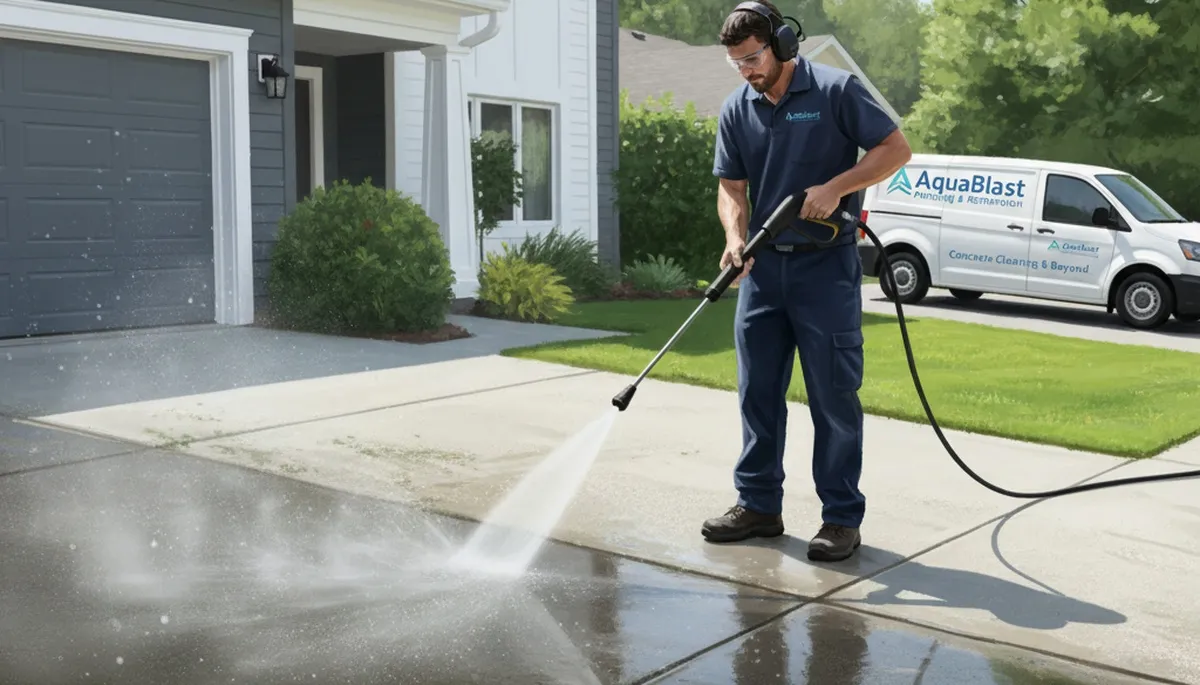 Concrete pressure cleaning service in Fort Collins, CO for driveways, patios, and sidewalks