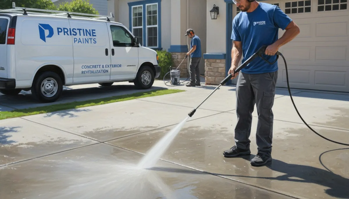 Concrete pressure cleaning in Fort Collins, CO for driveways, patios, and sidewalks