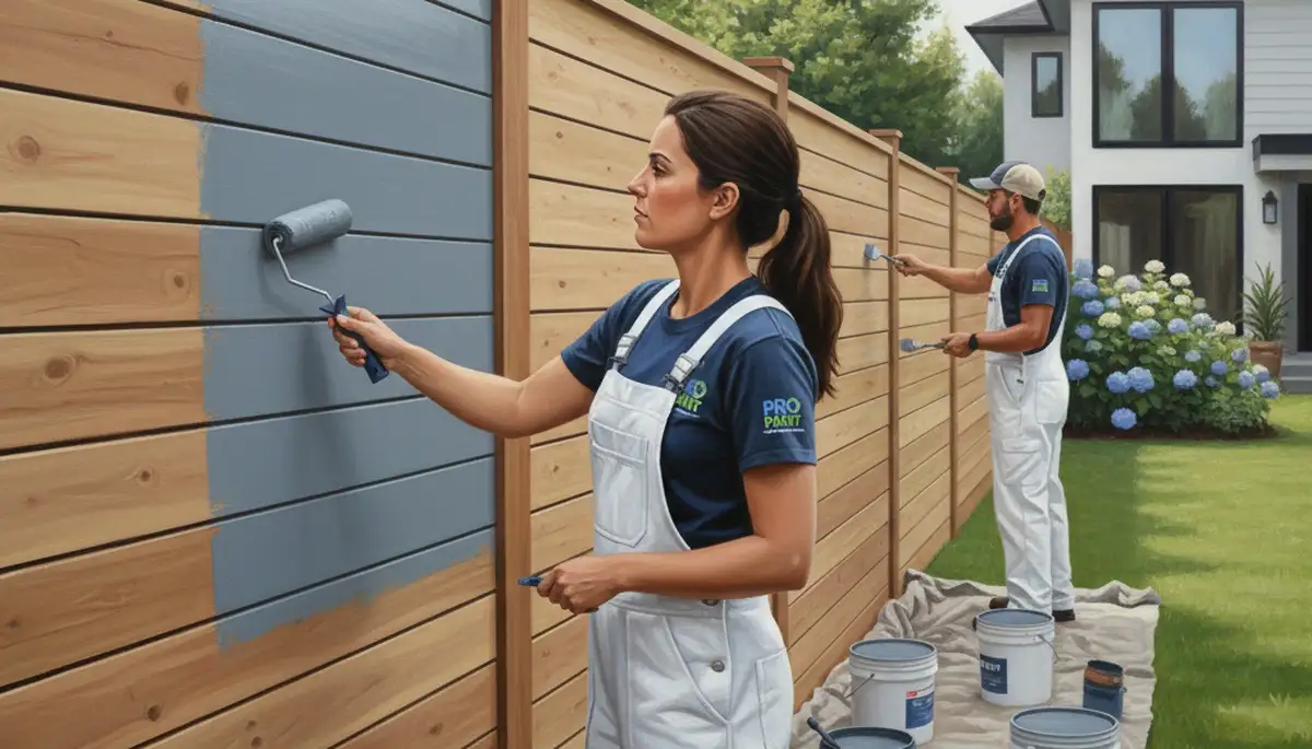 Fence painting in Fort Collins, CO for durable wood fence protection and curb appeal