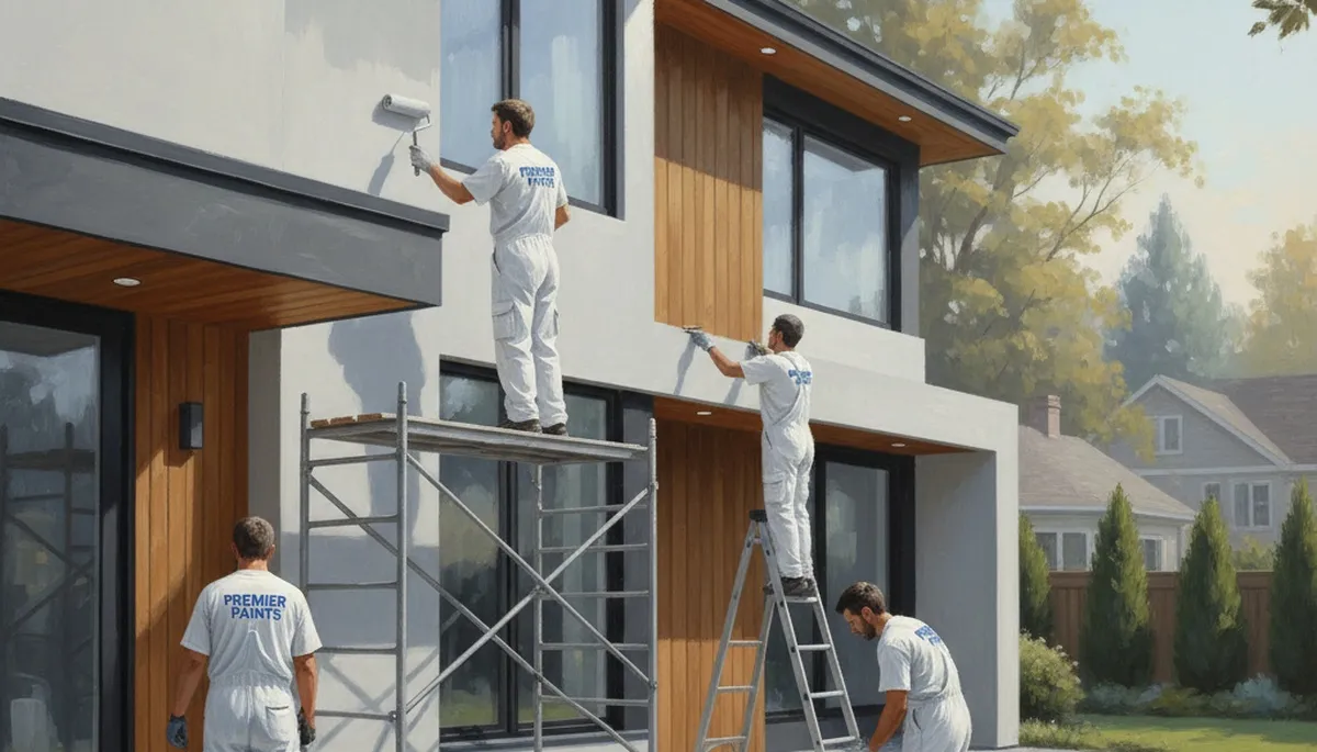 Fort Collins, CO house painting crew painting exterior siding for weather protection and curb appeal