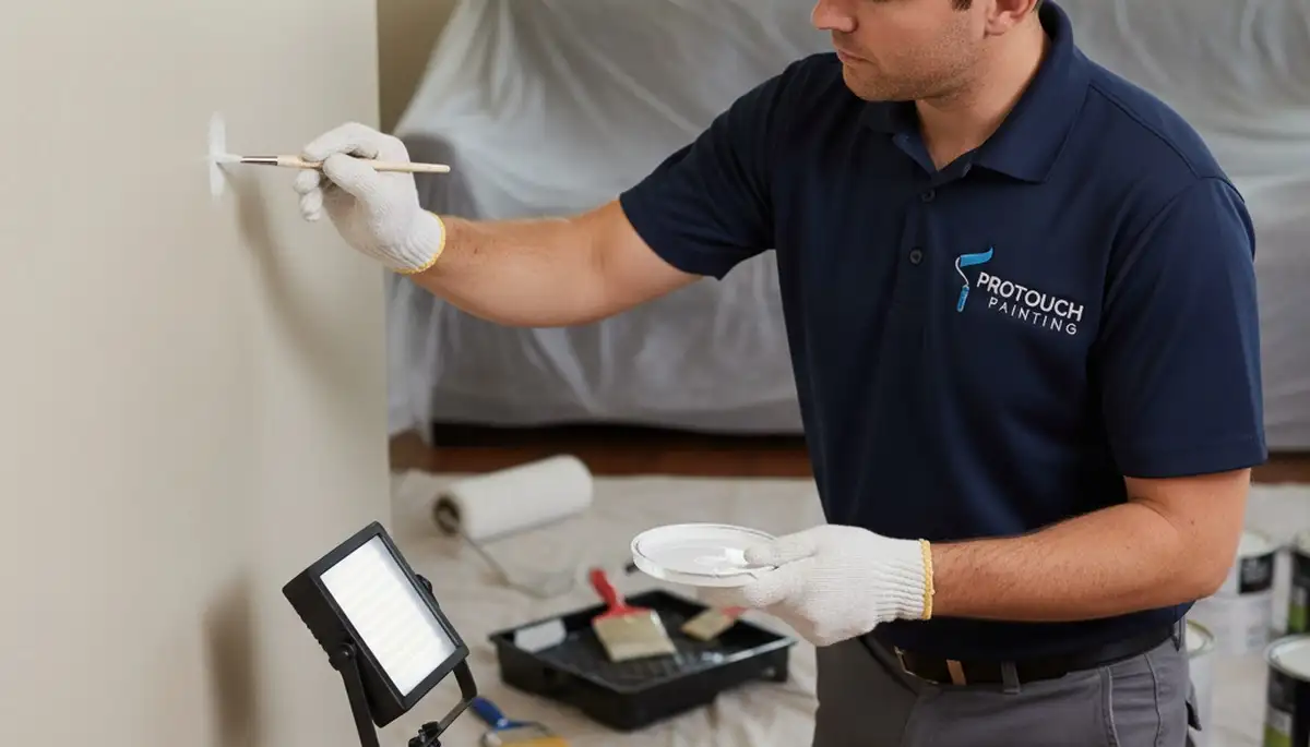 Fort Collins, CO painters applying paint touch-ups to repair scuffs and faded walls